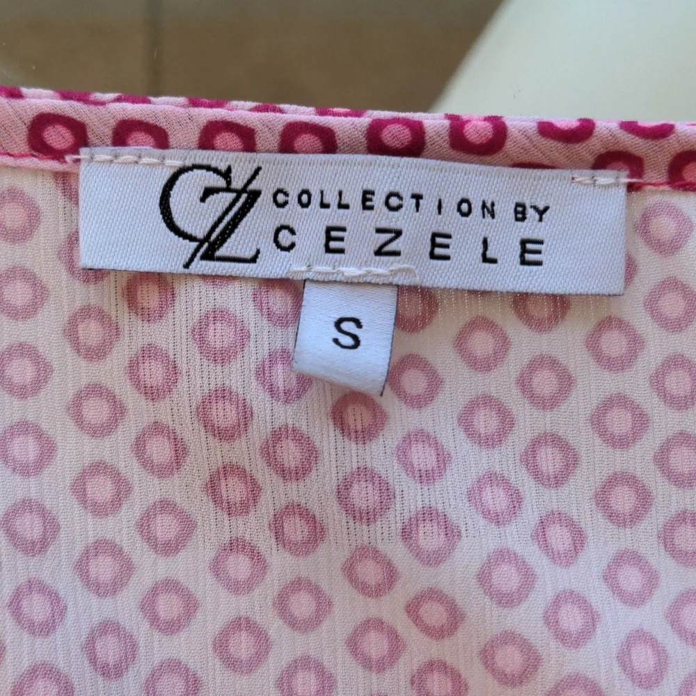 CEZELE  Pink Geometric Bohemian Summer Midi Dress Small - Picture 14 of 17
